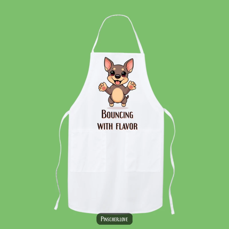 Funny Pinscher Joyful Jump Apron - Cheerful Kitchen Wear and Hilarious Gift