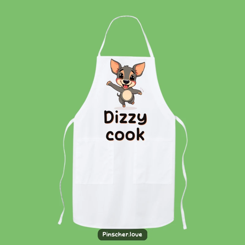 Funny Pinscher Spinning Joy Apron - Kitchen Comedy Wear and Hilarious Gift