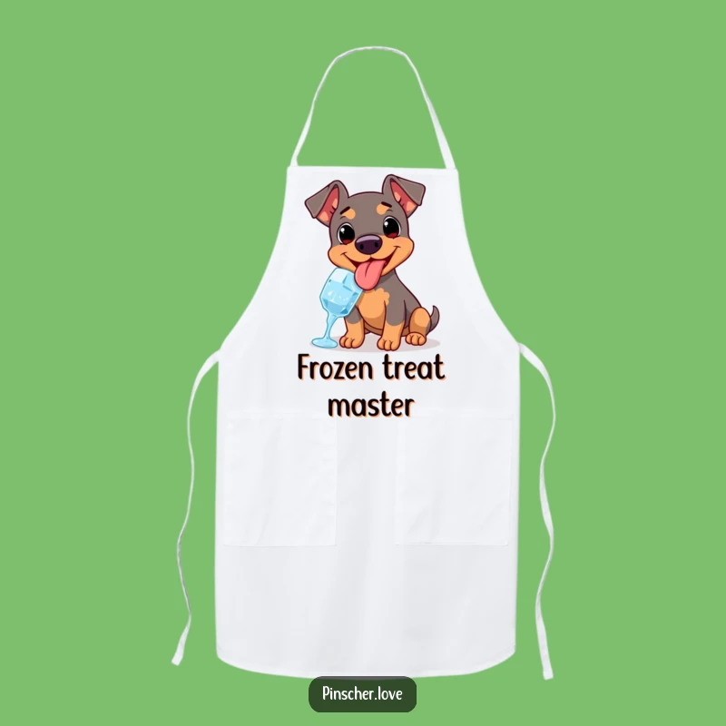 Funny Pinscher Ice Cube Apron: Keep Cool While You Cook