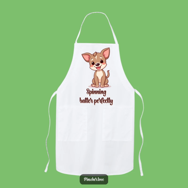 Funny Happy Pinscher Cub Spin Apron - Joyful Chef Helper, Gift