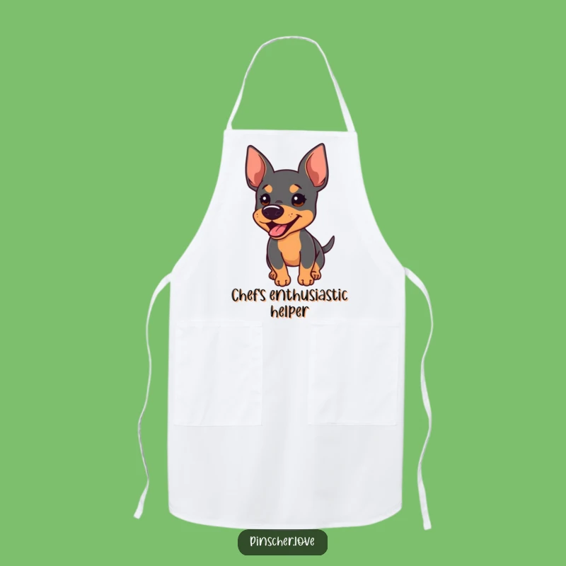 Funny Pinscher Apron: Enthusiastic Bark for the Kitchen