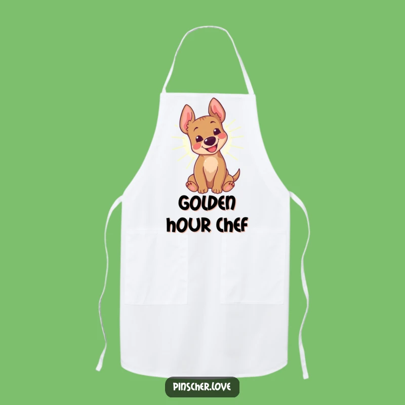 Funny Pinscher Chef Apron: Happy Bark Kitchen Fun Gift