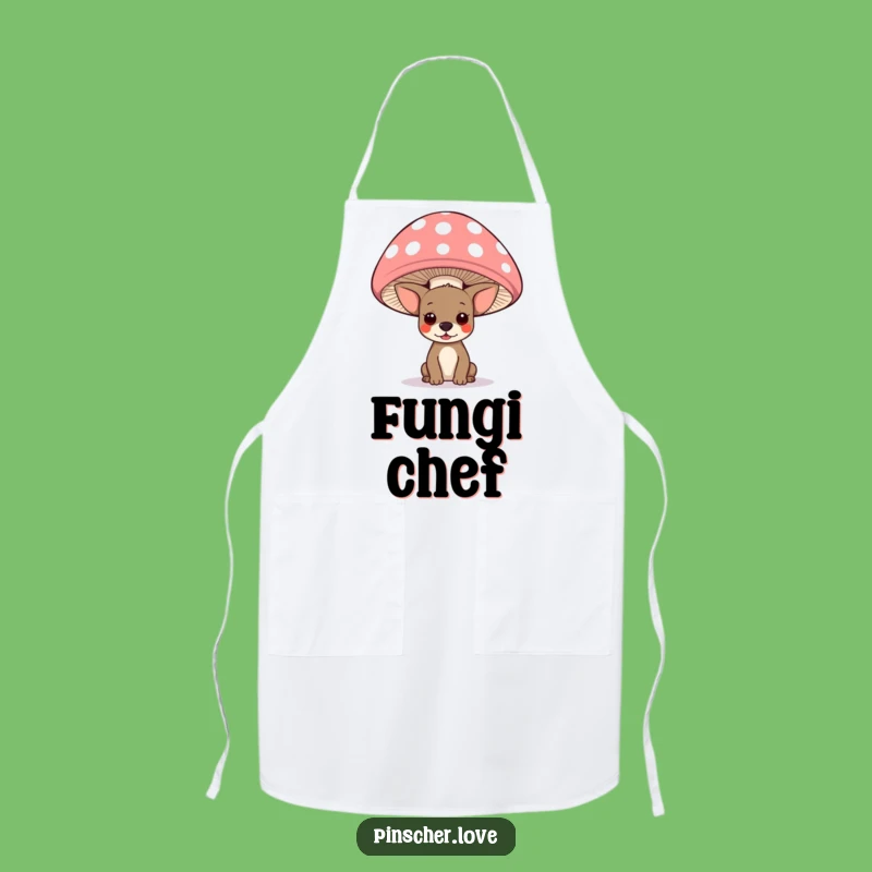 Funny Pinscher Mushroom Apron: Whimsical & Hilarious Kitchen Decor Gift