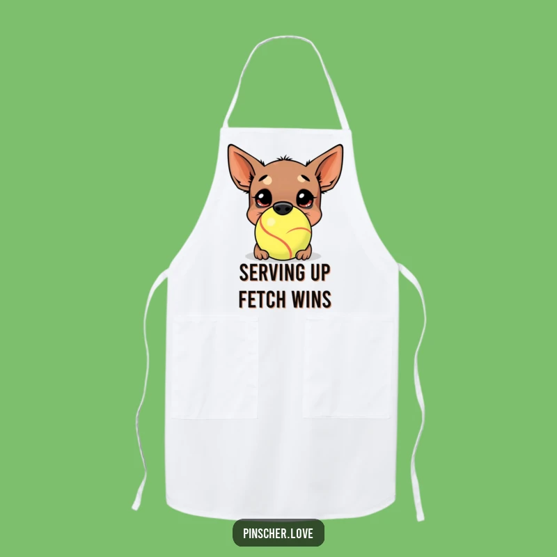 Funny Pinscher's Giant Tennis Ball Apron: Cook Up Laughs in the Kitchen!