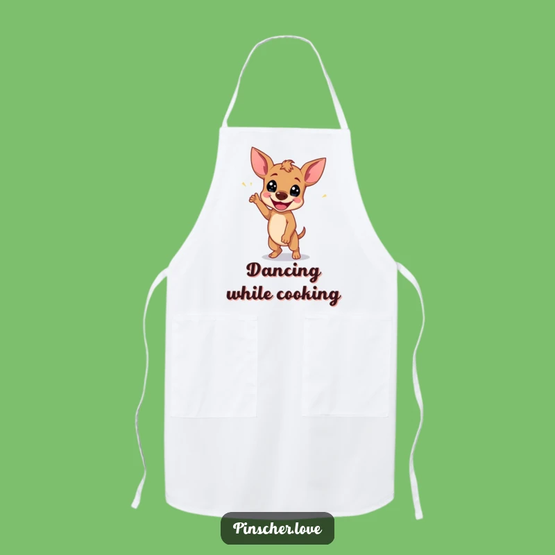 Funny Pinscher Wiggle Dance Apron: Joyful Kitchen Wear for Happy Cooks