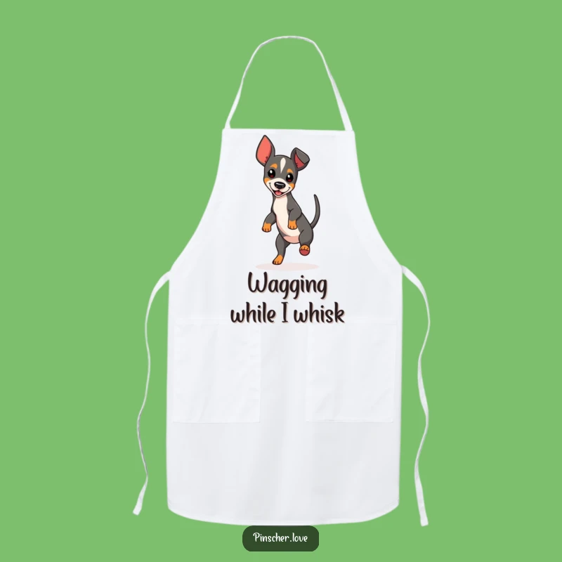 Funny Spinning Pinscher Apron - Hilarious Dog Lover Kitchen Gift for Cooks