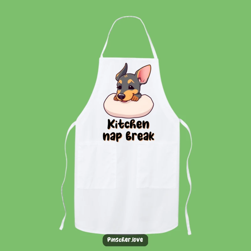 Funny Pinscher Cushion Apron: Relaxed Cooking with Canine Charm