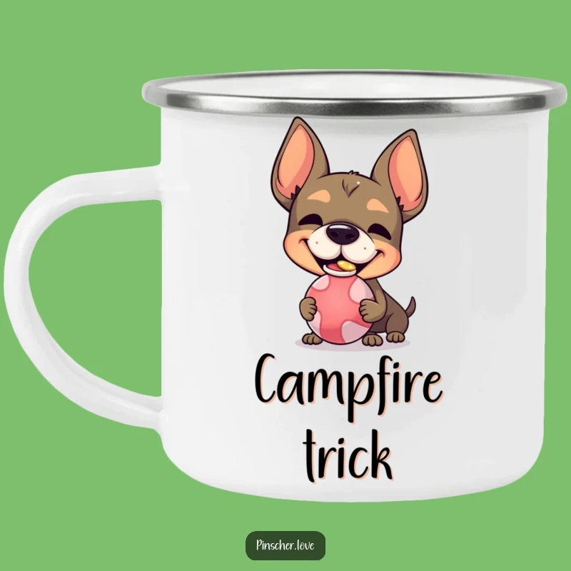 Funny Pinscher Camping Mug - Outdoor Grin Cup, Awesome Funny Gift