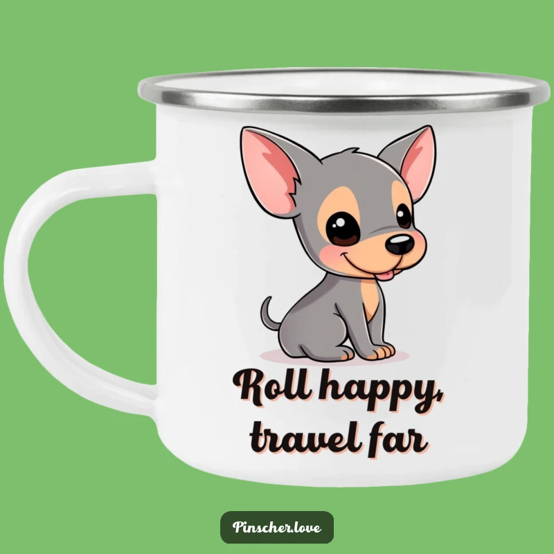Funny Pinscher Camping Mug - Outdoor Adventure, Hilarious Dog Gift for Campers