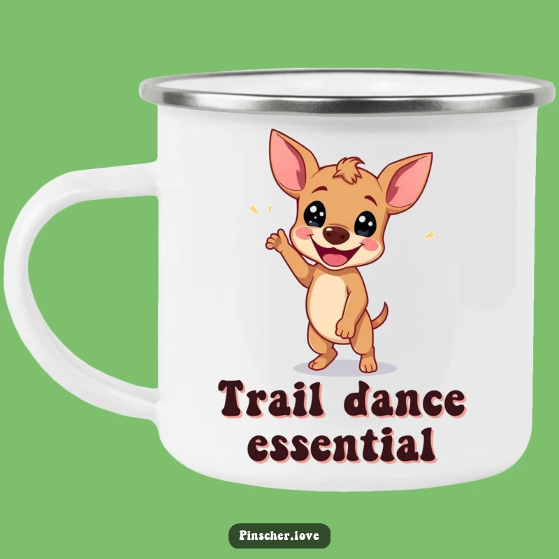 Funny Pinscher Wiggle Dance Camping Mug: Durable Cup for Joyful Adventures