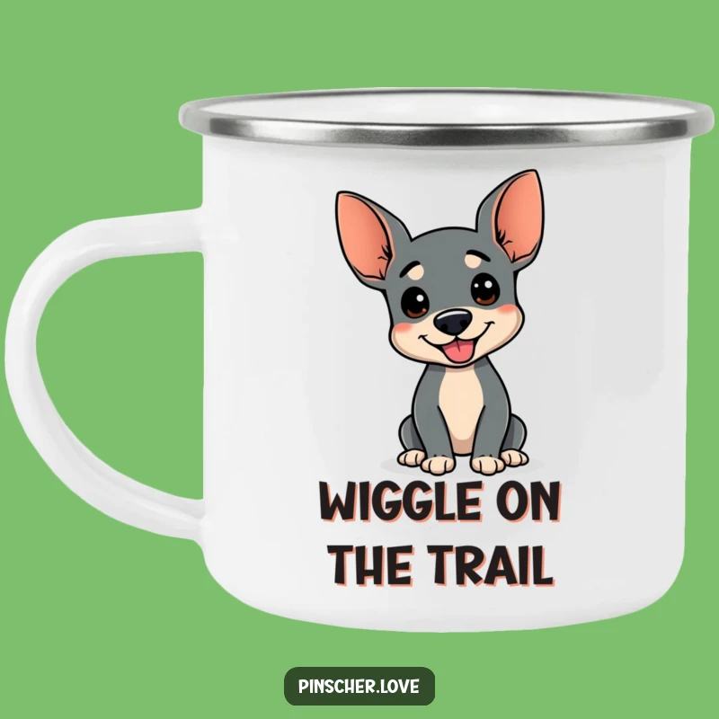 Funny Wiggle Pinscher Camping Mug: Adventure Fuel for Happy Campers