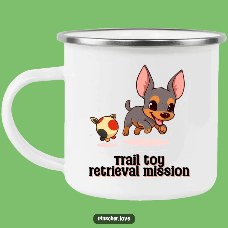 Funny Pinscher Camping Mug: Adventure Fuel, Perfect Comedic Gift for Outdoors