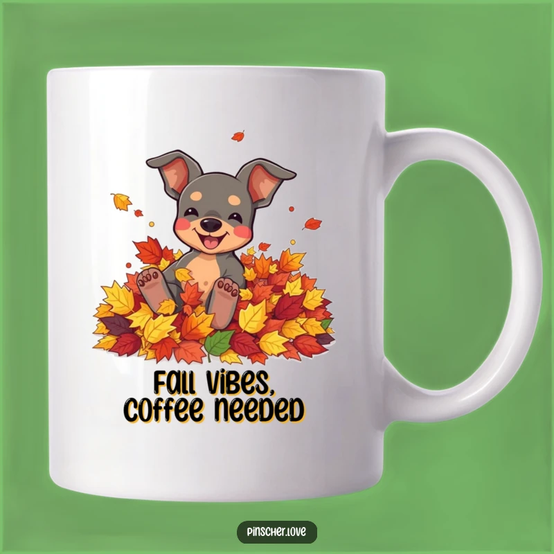 Funny Pinscher Mug: Autumn Joy, Perfect Comedic Gift for Fall Lovers