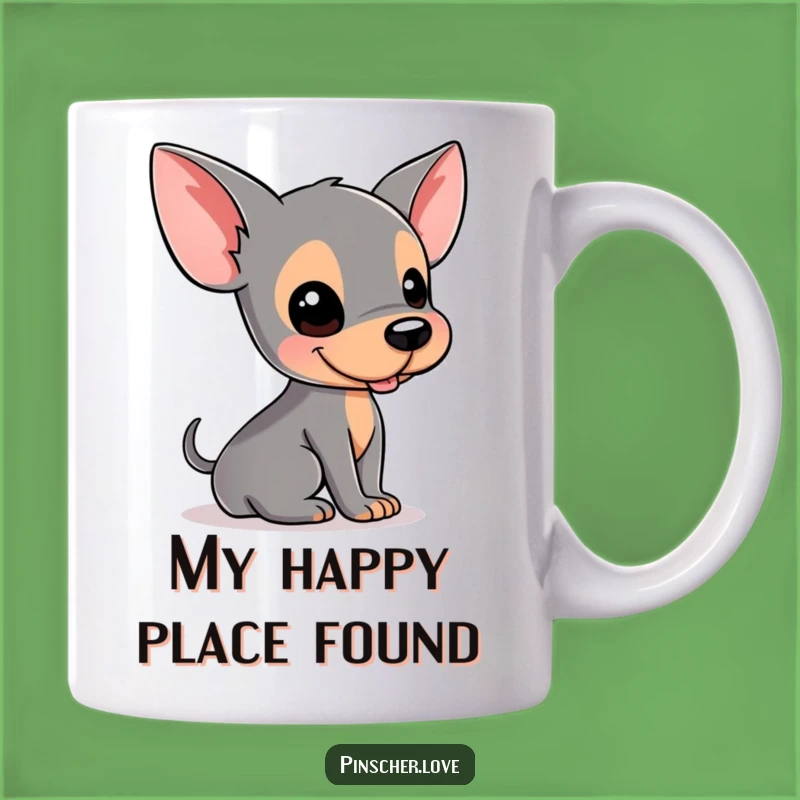 Funny Pinscher Rolling Back Mug - Adorable Dog Lover Gift for Pet Owners