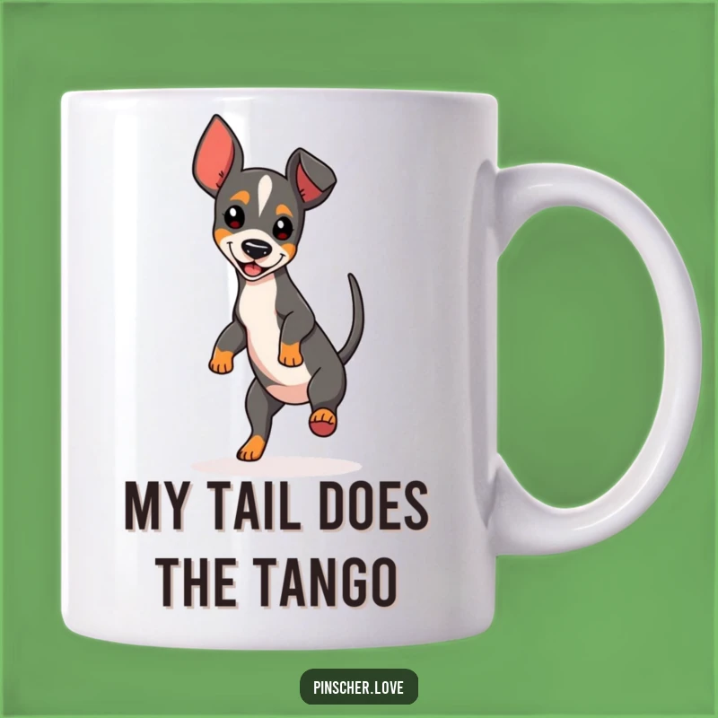 Funny Spinning Pinscher Dog Mug - Adorable Pet Humor Gift for Dog Lovers