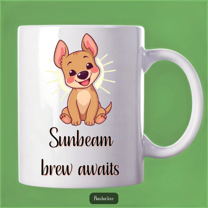 Funny Sunbeam Pinscher Mug: Happy Barking Dog Lover Gift