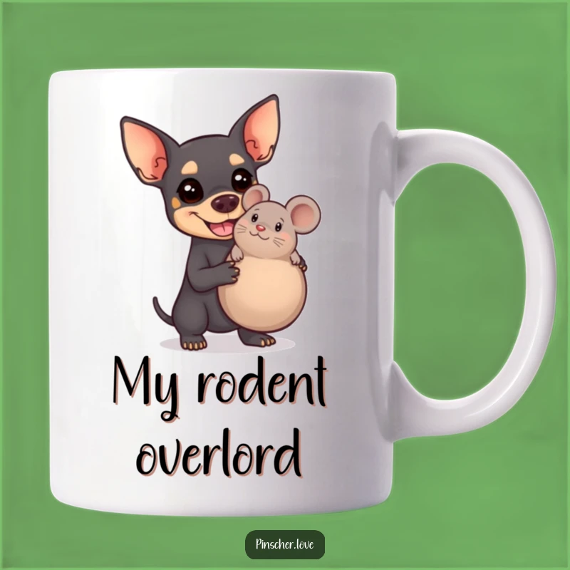 Funny Pinscher Dog Mug - Big Smile Giant Mouse Toy Gift for Dog Lovers