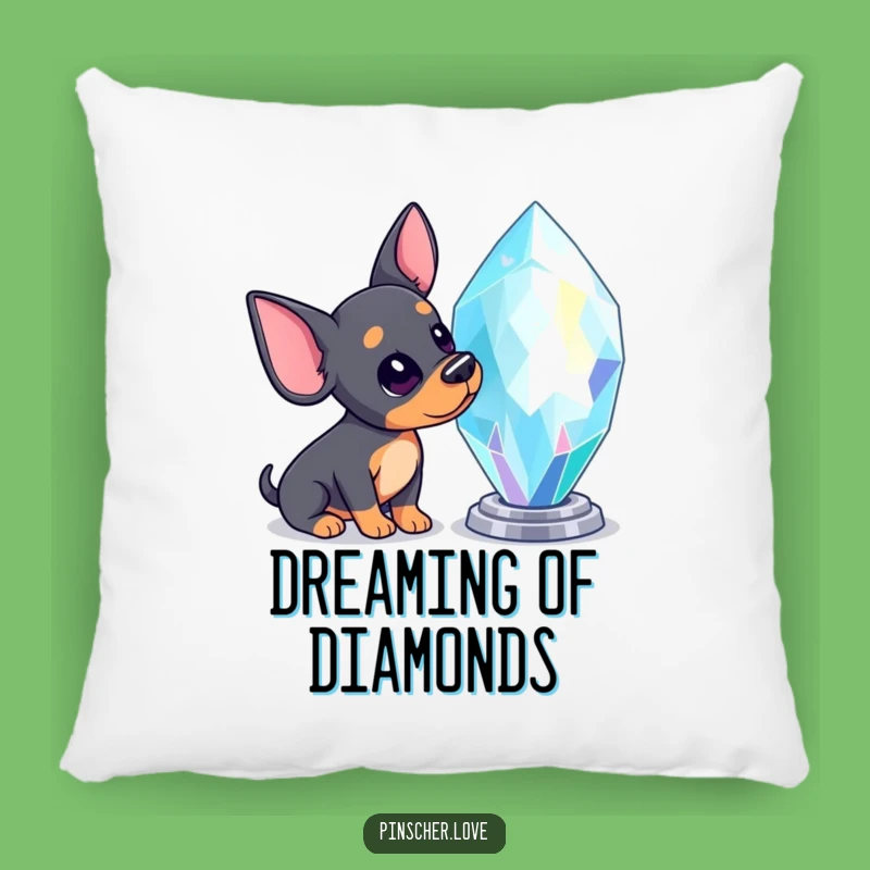 Cozy Funny Pinscher Gem Pillow - Curious Comfort & Decor