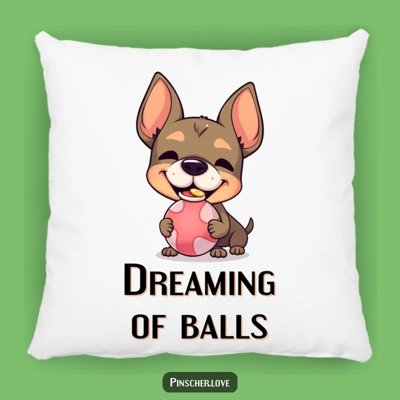 Funny Pinscher Pillow - Cozy Grin Cushion, Sweet Funny Gift