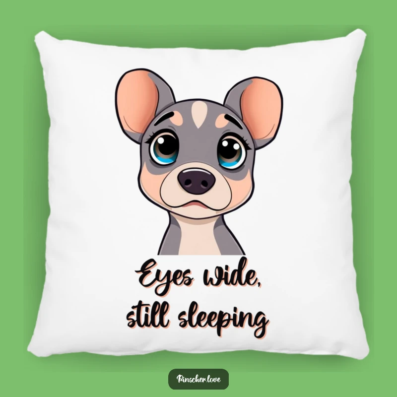 Funny Pinscher Pillow: Cozy up with this surprised character, a perfect funny pet gift.