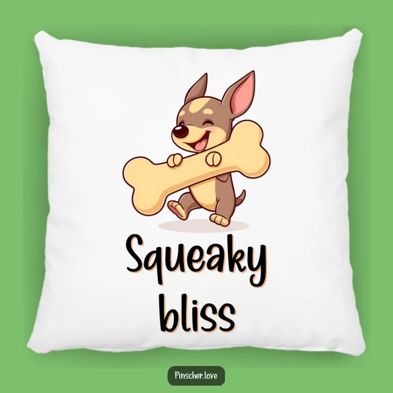 Funny Pinscher Bouncing Bone Pillow - Cozy Playtime Accent and Gift