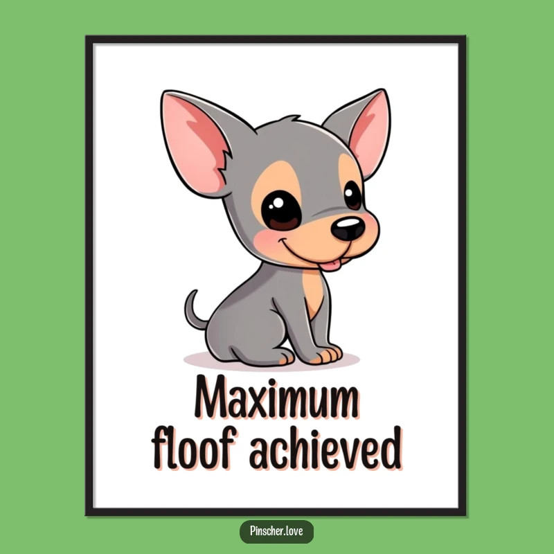 Funny Pinscher Digital Art - Instant Joyful Decor, Hilarious Dog Art Gift