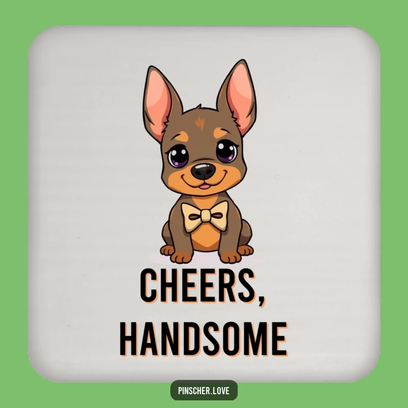 Funny Dapper Pinscher Coaster: Protect Surfaces with Classy Charm
