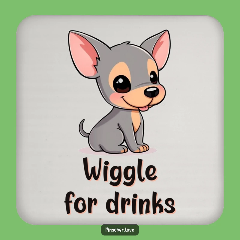 Funny Pinscher Coaster - Protect Surfaces, Hilarious Dog Gift for Tabletop Fun