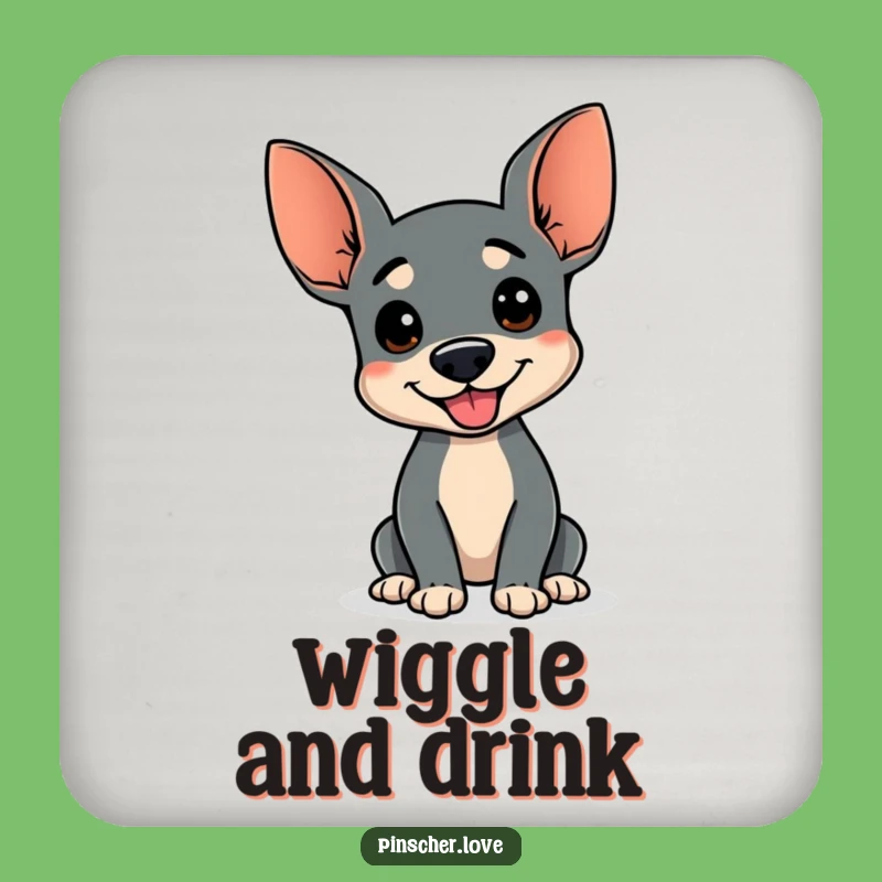 Funny Wiggle Pinscher Coaster: Protect Surfaces with Comical Charm