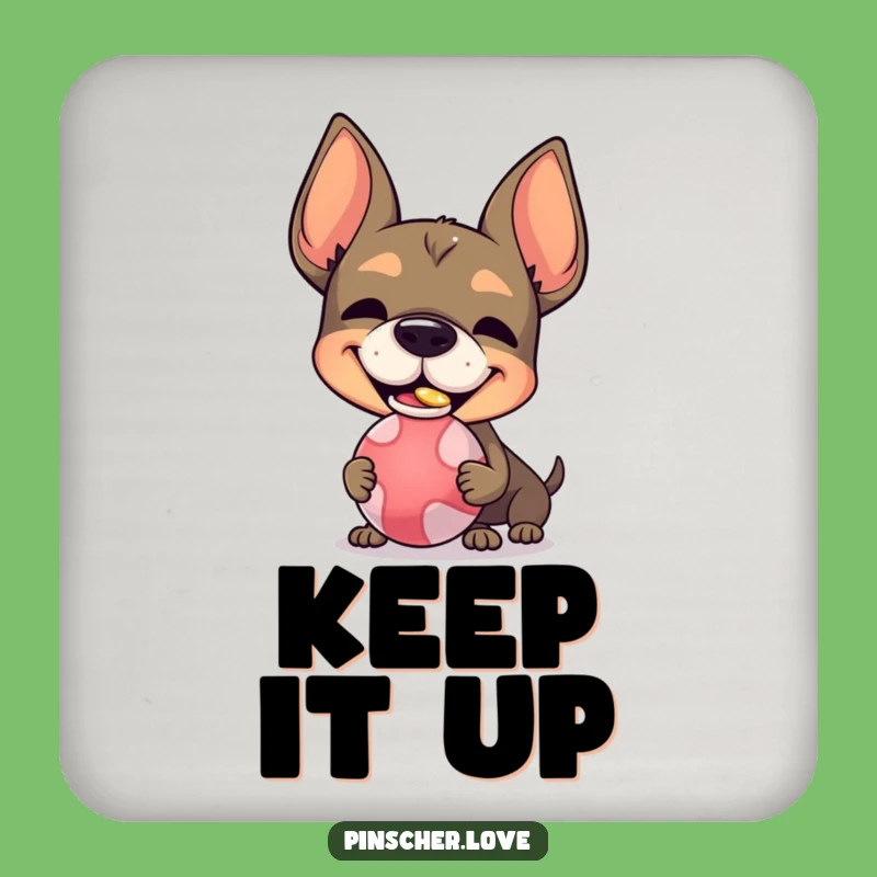 Funny Pinscher Coaster - Silly Grin Protector, Sweet Funny Gift