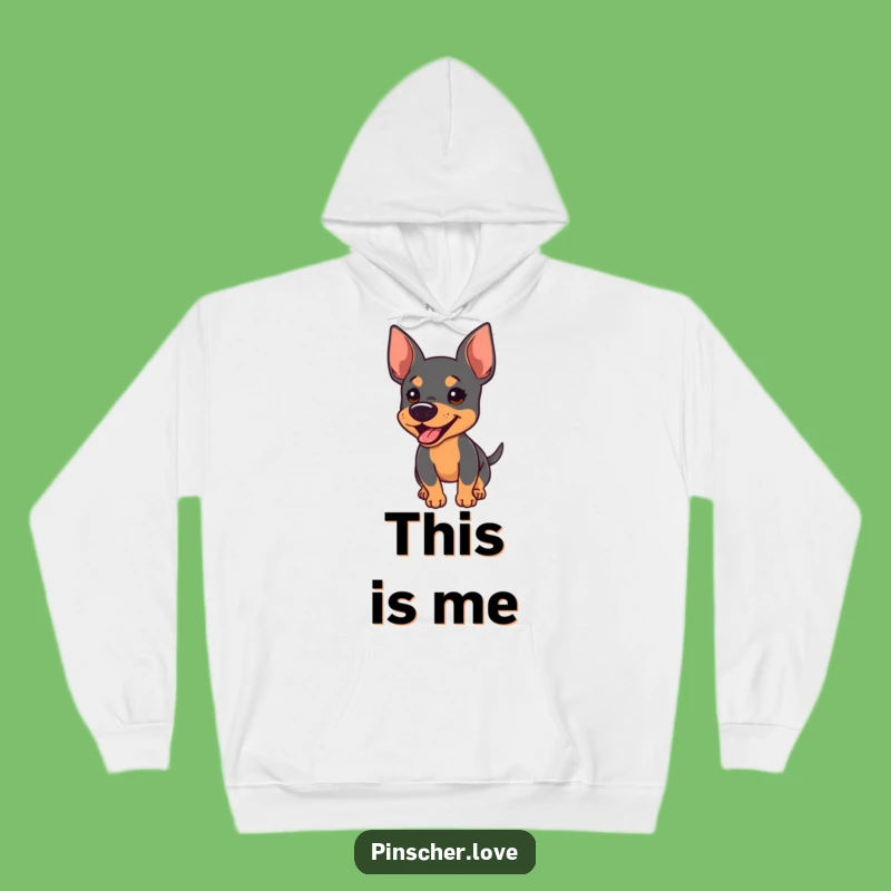Cozy Funny Pinscher Hoodie: Enthusiastic Bark for Warmth