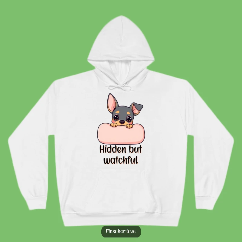 Cozy Funny Pinscher Peek Hoodie - Anticipating Dog Sweatshirt, Ideal Humorous Gift!