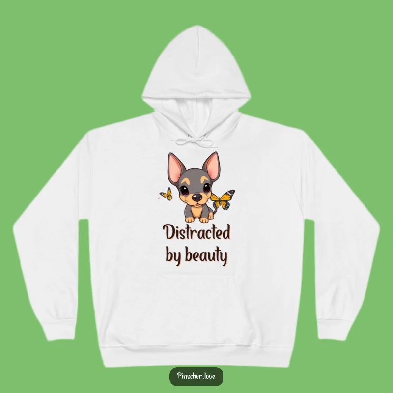 Funny Surprised Pinscher Hoodie - Cozy Surprise with Floppy Ears, Great Gift!