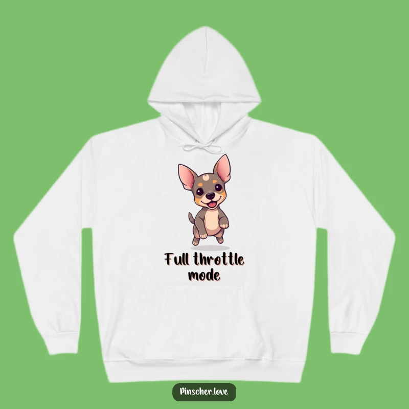 Cozy Funny Pinscher Hoodie: Excited Dog with Perky Ears - Warm Gift