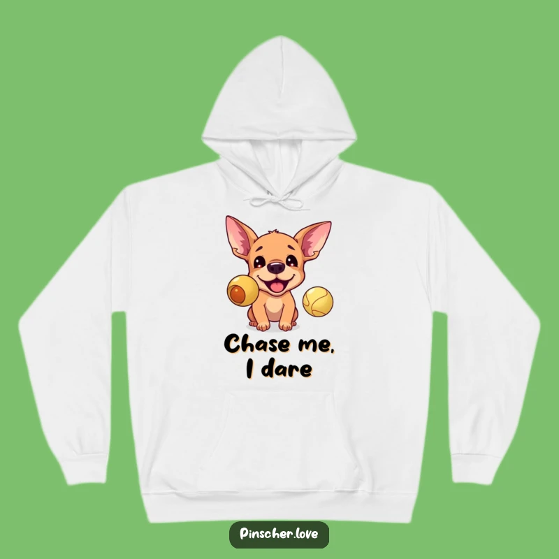 Funny Pinscher Barking Ball Hoodie - Cozy Canine Comfort and Hilarious Gift