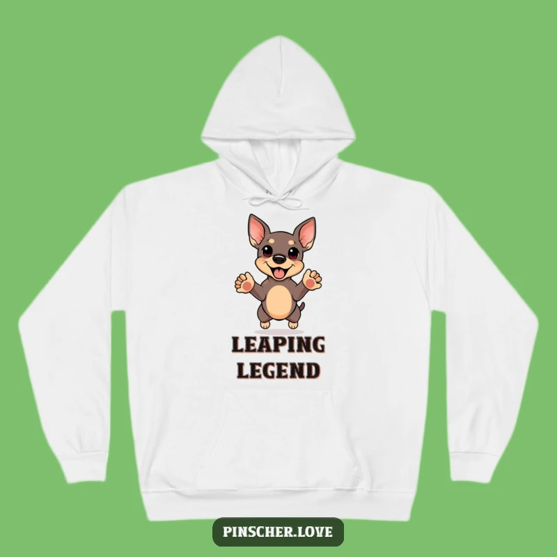 Funny Pinscher Happy Jump Hoodie - Cozy and Hilarious High Energy Gift