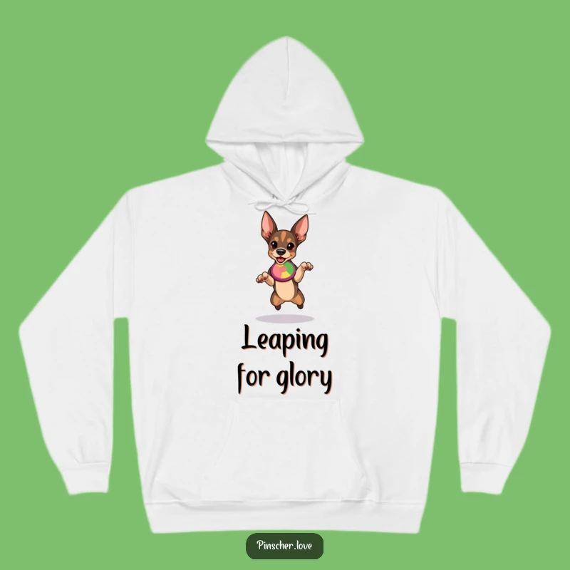 Funny Pinscher Hoodie - Cozy Determination for Disc Leap - Humorous Gift