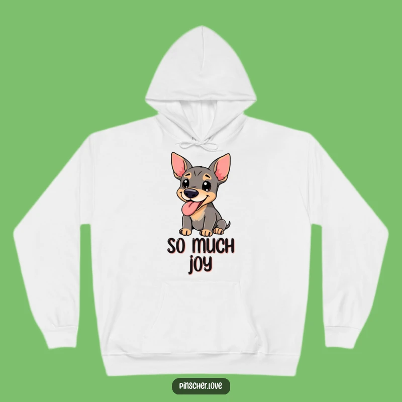 Funny Pinscher Hoodie - Cozy Happy Panting Dog Lover Gift, Warm Hoodie