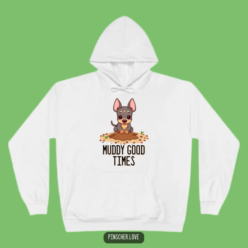 Funny Pinscher Hoodie - Cozy Playful Digging Dog Lover Gift, Warm Hoodie