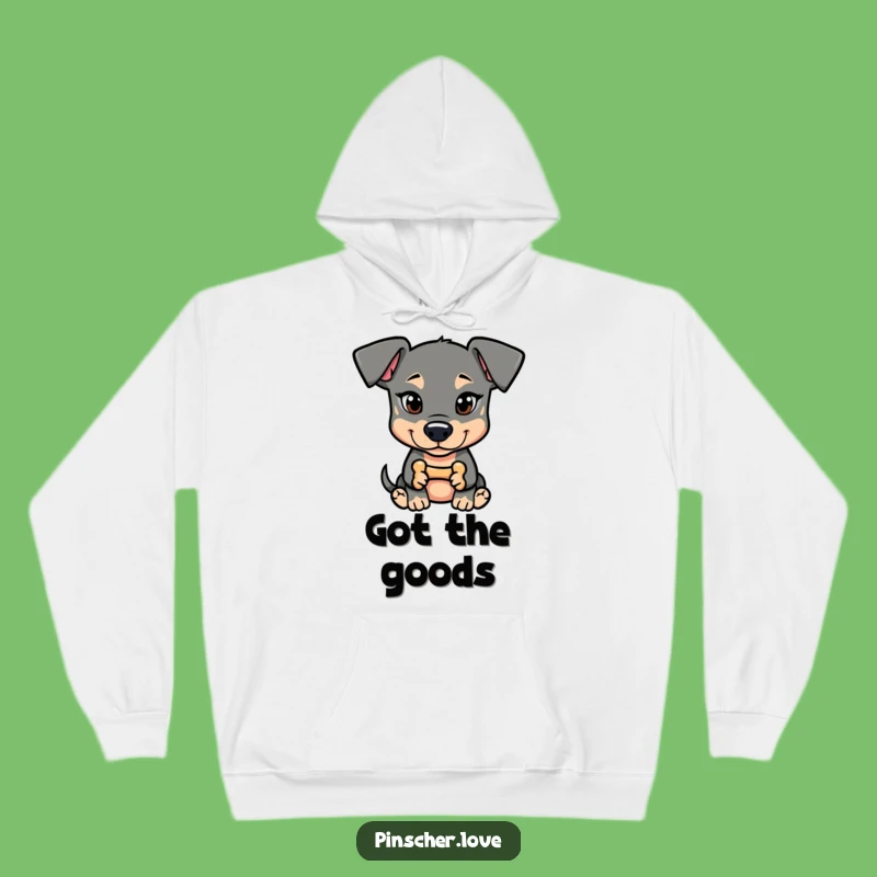 Funny Pinscher Mischief Hoodie: Cozy Sweatshirt for Dog Lovers with a Sneaky Pup