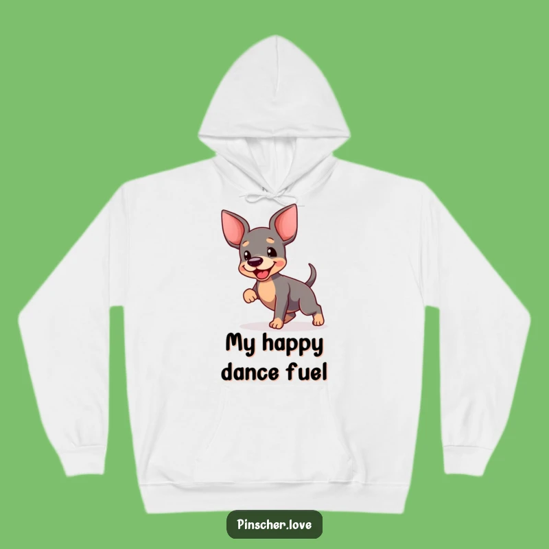 Funny Pinscher Tail Blur Hoodie - Cozy Up with This Happy Dancing Dog Gift!