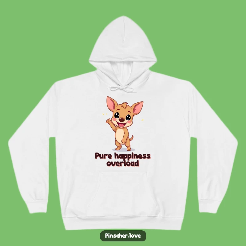 Funny Pinscher Wiggle Dance Hoodie: Cozy Sweatshirt for Dog Lovers Spreading Joy