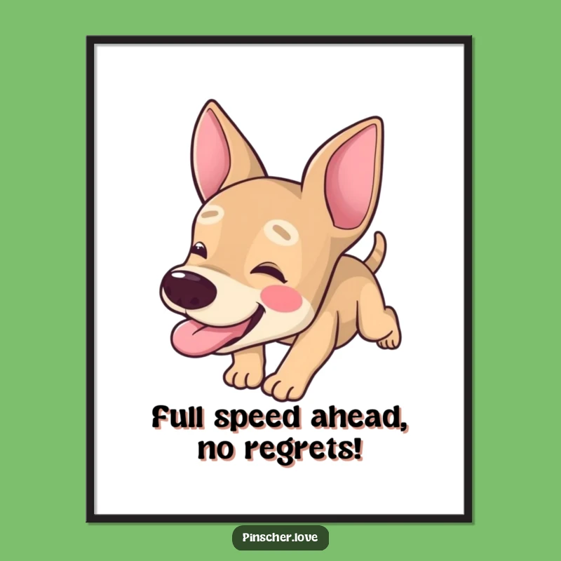 Free Printable Wall Art: Tumbling Pinscher - Humorous Downloadable Decor for Fun Homes