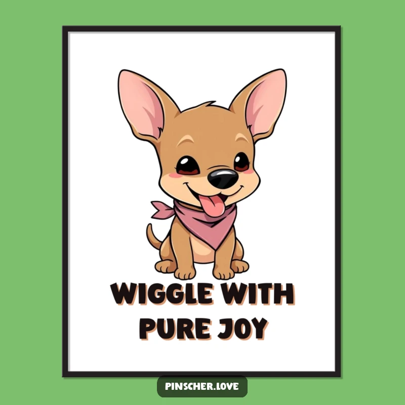 Free Printable Wall Art: Wiggling Pinscher for a Fun Downloadable Decor