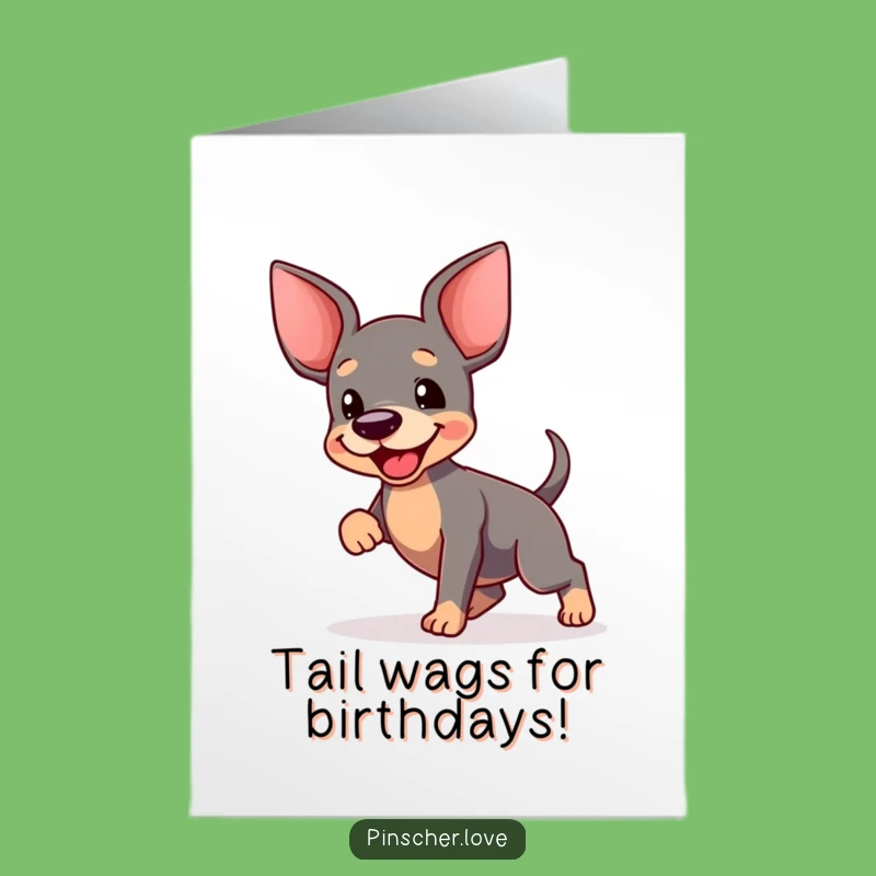Free Printable Birthday Card: Funny Pinscher Dance! Perfect Downloadable Gift for Dog Lovers
