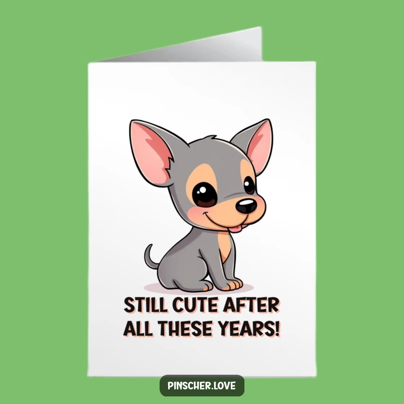 Free Printable Birthday Card: Funny Pinscher Wiggle - Perfect for Dog Lovers!
