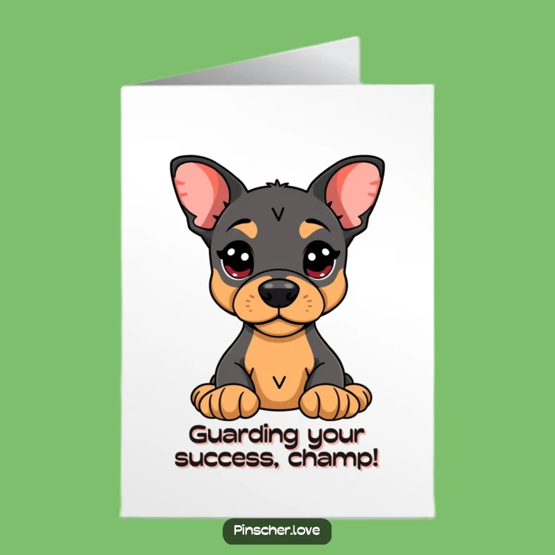 Free Printable Congrats Card: Alert Pinscher Guards Toy LOL Downloadable Gift