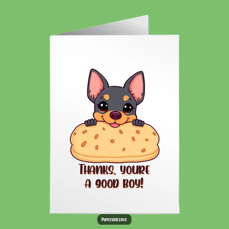 Free Printable Thank You Card: Pinscher Biscuit Thanks - Funny Downloadable Gift