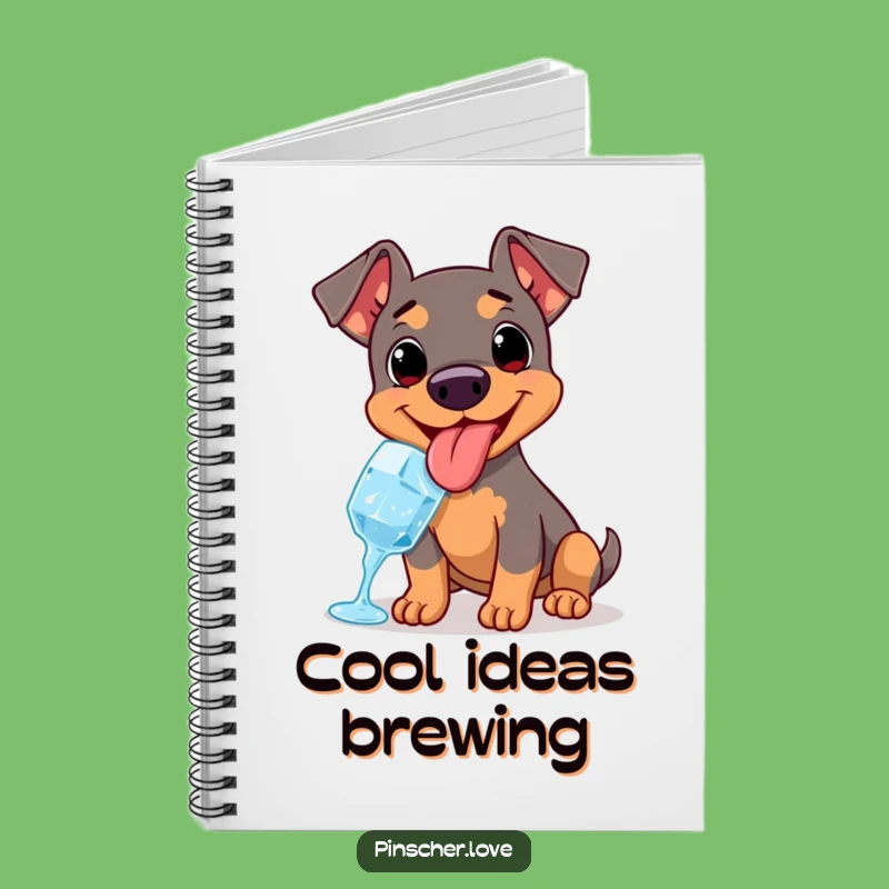 Funny Pinscher Ice Cube Notebook: Jot Down Cool Ideas