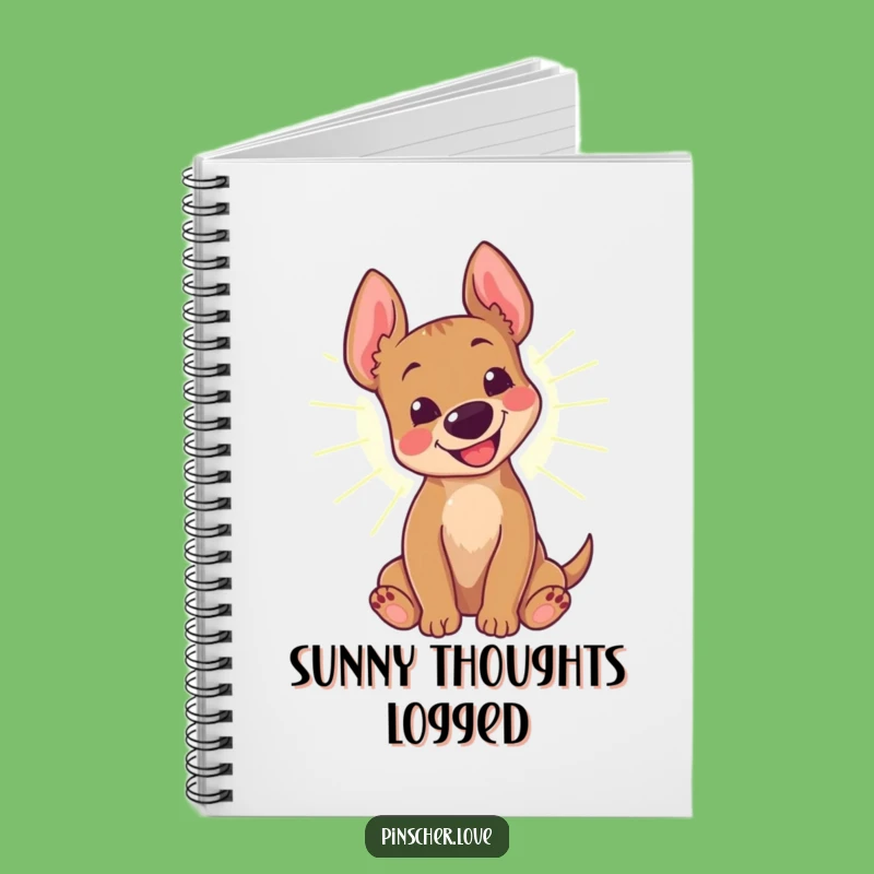 Funny Pinscher Sunbeam Notes Notebook: Cheerful Journal Gift
